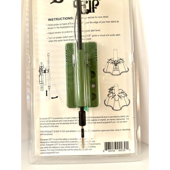 Evergreen Elf Christmas Tree Water Monitor Stand Device Freshness Tree Care NEW - Picture 5 of 5